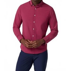 NEW MIZZEN + MAIN leeward no tuck long sleeve dress shirt in mulberry noah tatte